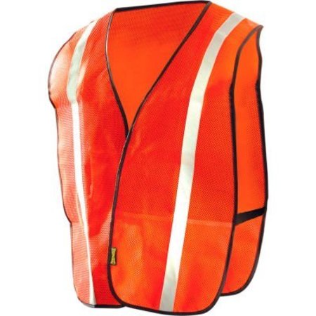 OCCUNOMIX Value Mesh Silver Bead Vest Hi-Vis Orange, 4XL,  LUX-XSBM-O4X